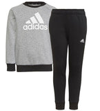 Adidas Essentials Logo Kids Fleece Joggers Set Grey HM9392