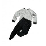 Adidas Essentials Logo Kids Fleece Joggers Set Grey HM9392