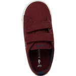 Lacoste Infant Boys Riberac Canvas Trainers Burgundy/Navy/White - Branded Reloaded 