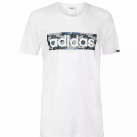 Adidas Linear Juniors Kids Camo Box T-shirt- White FM5894 - Branded Reloaded 