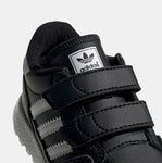 Adidas Forest Grove Infants Velcro Black Leather Trainers EG8962 - Branded Reloaded 