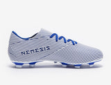 Adidas Mens  Nemeziz Football Boots 19.4 FxG Cleats - EF1707 - White - Branded Reloaded 