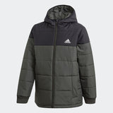 Adidas Lightweight Padded Jacket - Juniors - KHAKI GREEN GG3720 - Branded Reloaded 